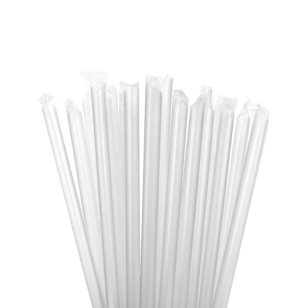 Bubble Tea Boba Clear Straws Plastic Clear 11mmx19cm 100pack