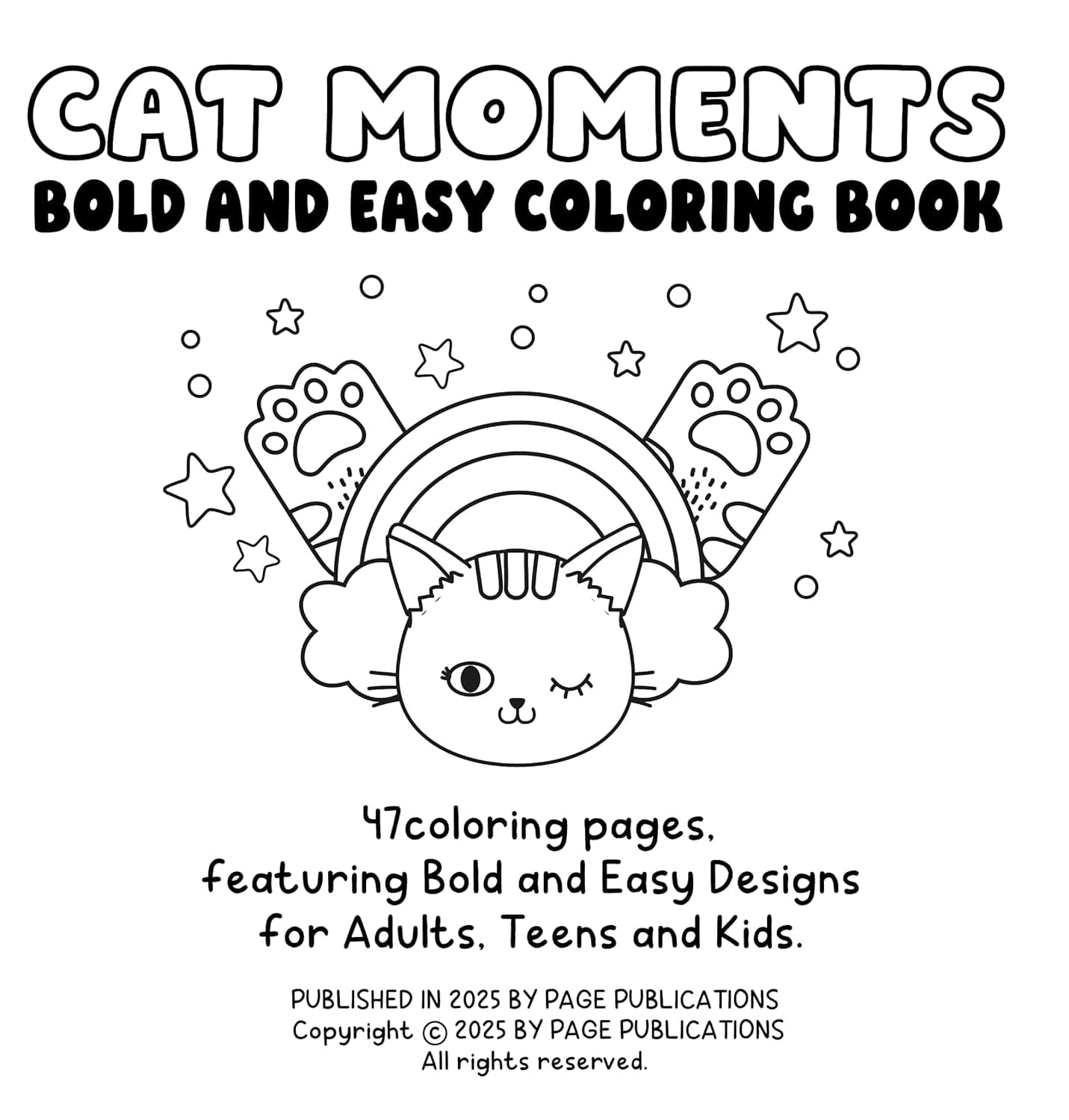 Bold And Easy Coloring Bk Cat Moments R/B
