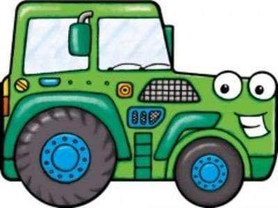 Green Tractor Board Book