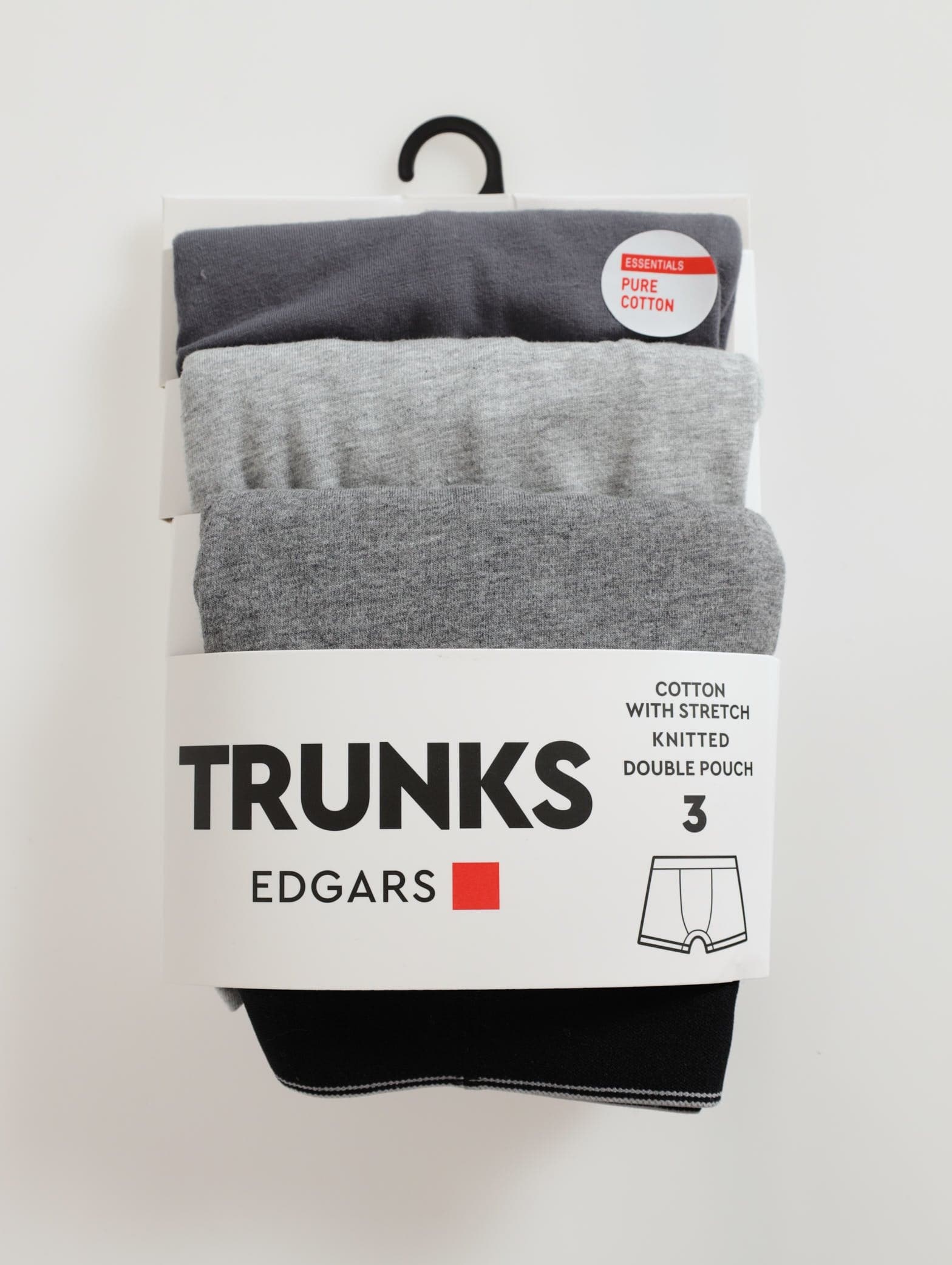 Men's 3 Pack Trunks - Grey