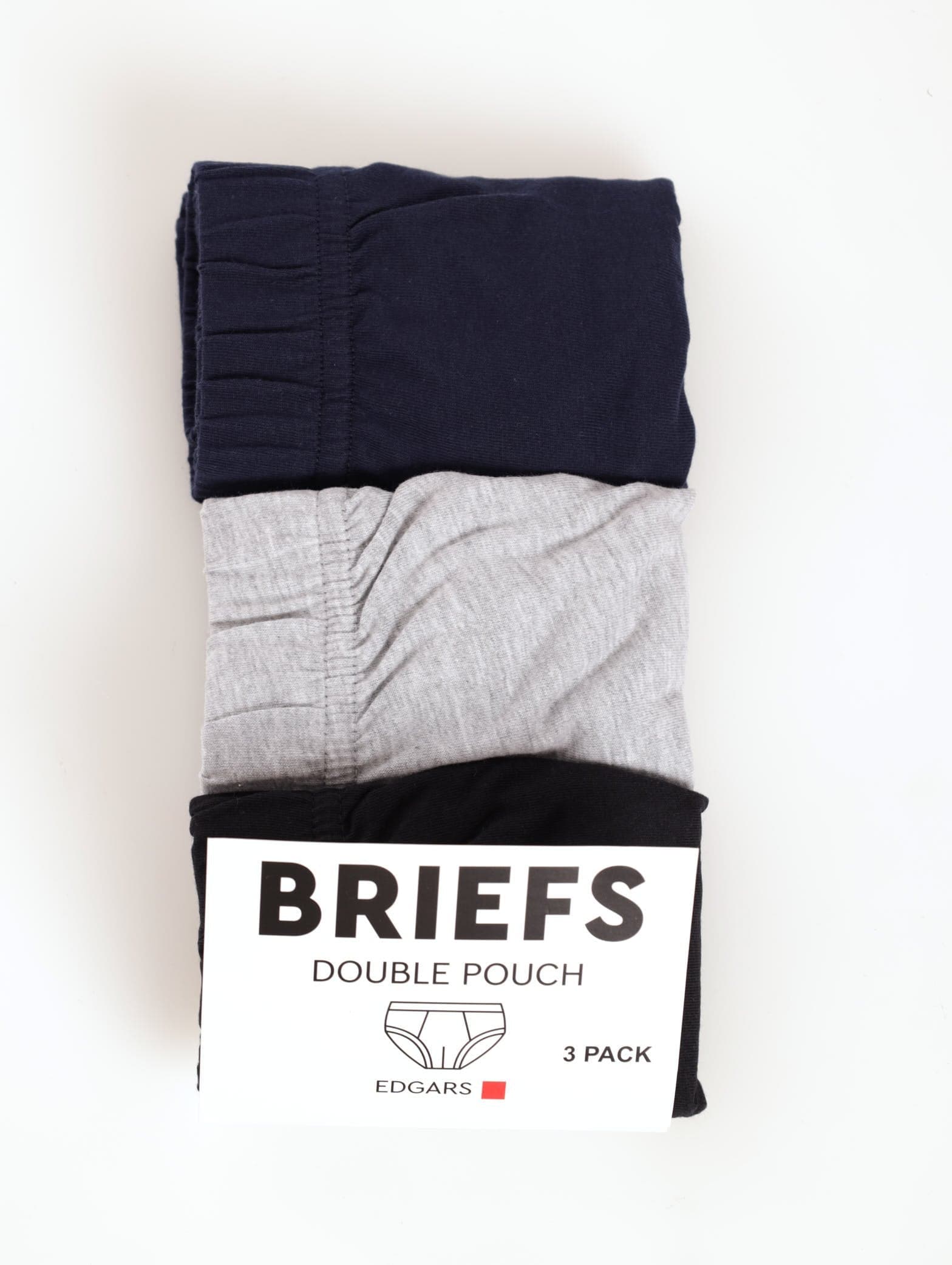 Men's 3 Pack Plain Mini Brief - Navy/Black/Grey