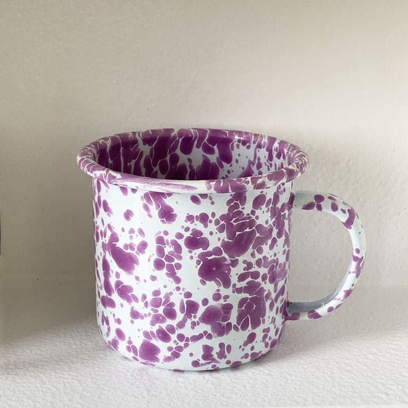 Big5 Marble Splatter Purple Enamel Dinner Set Mug Plate Spoon Bowl Camping (each unit price is for individual piece, not for set)