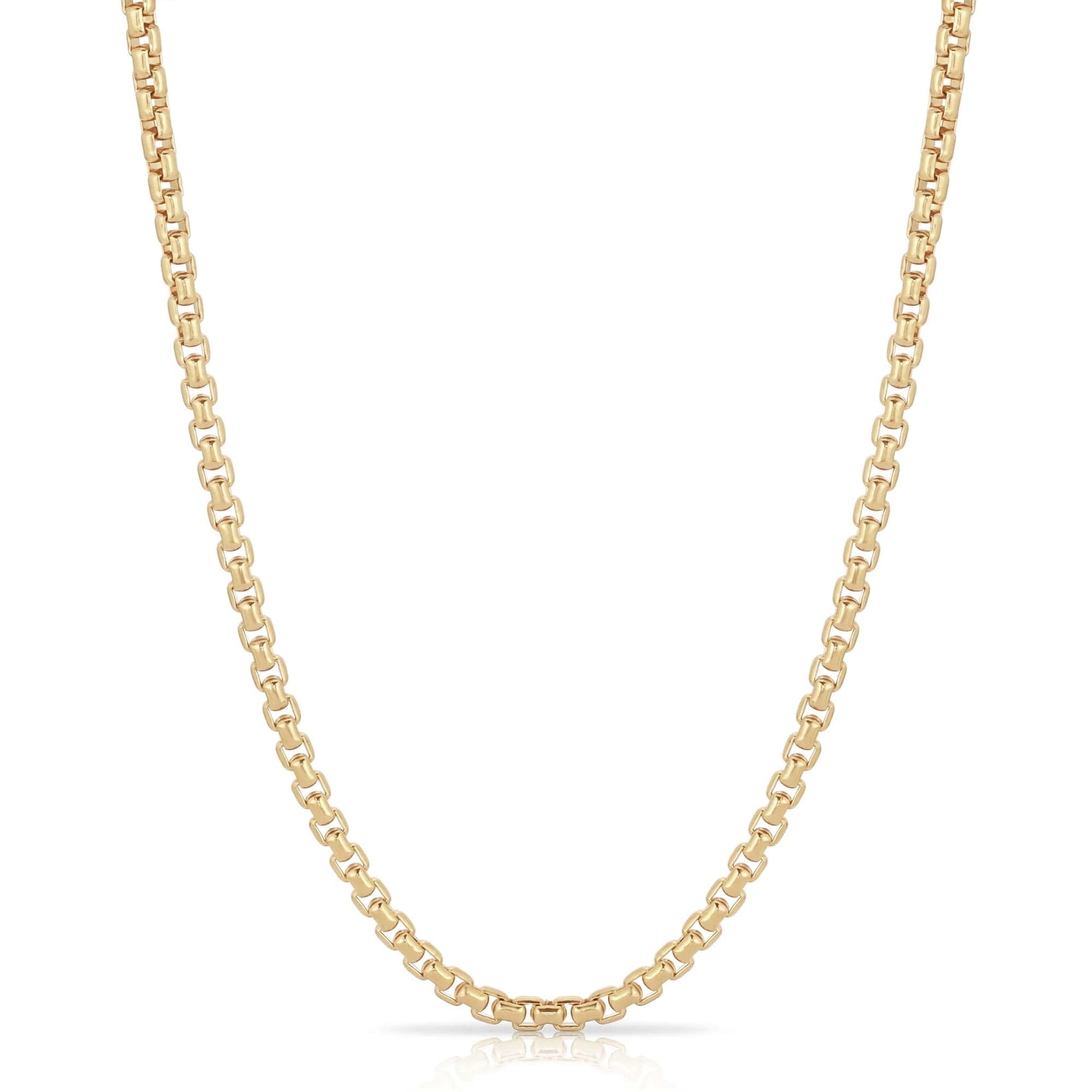 Mens 3mm Rounded Box Link Chain
